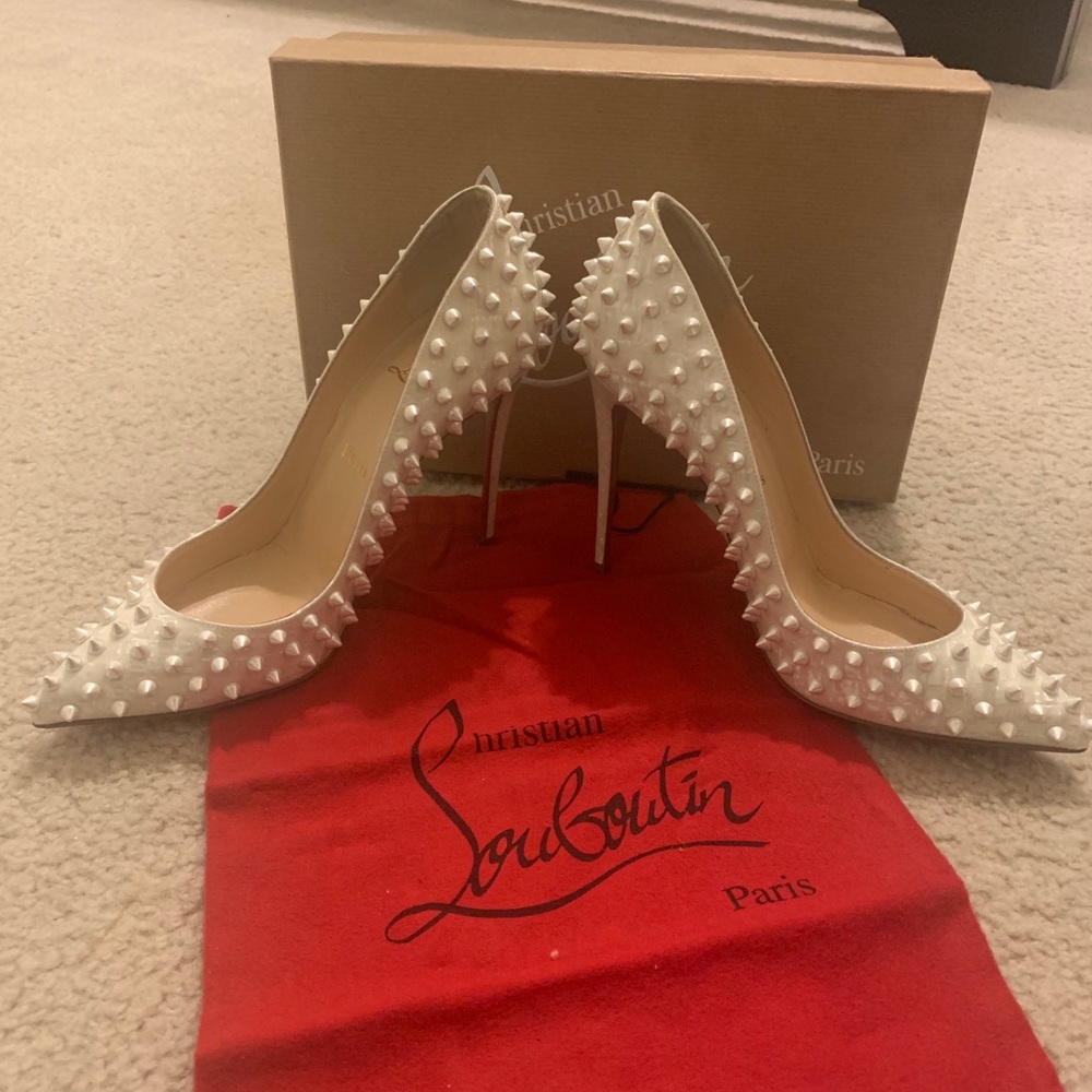 Christian Louboutin Follies Spikes 100 Patent Pump